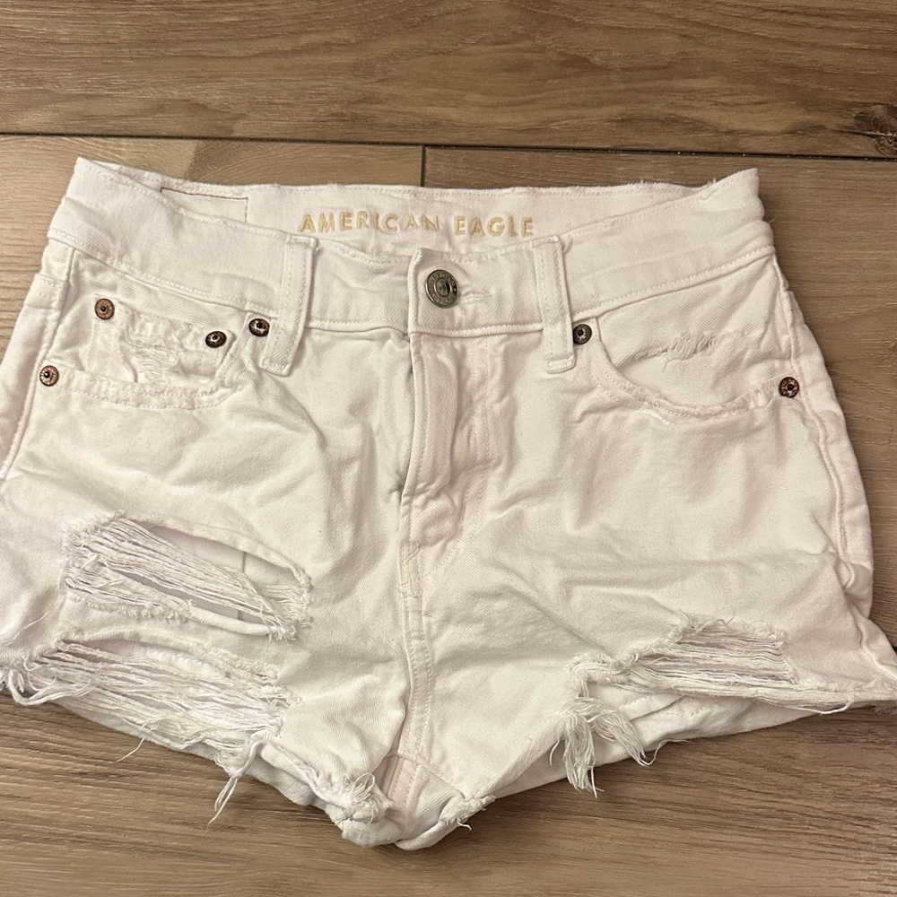 American Eagle Outfitters Women's White Jean Shorts